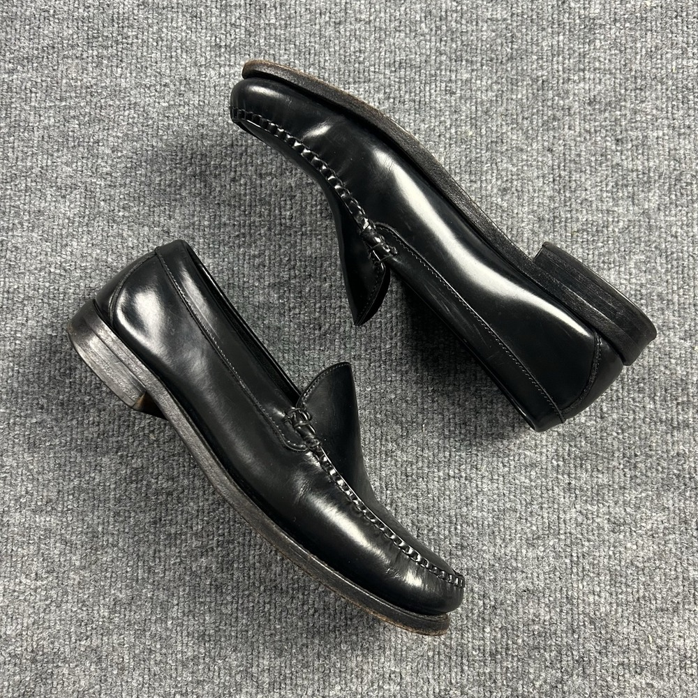 Allen Edmonds Preston Loafer Shoes Mens Size 9 D Black Leather Slip On Made USA